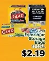 Living Fresh Market Glad freezer or storage bags offer