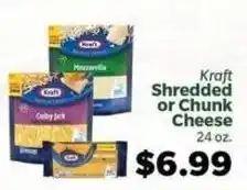 Living Fresh Market Kraft shredded or chunk cheese offer