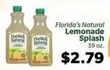 Living Fresh Market Florida's Natural Lemonade Splash offer