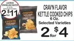Foodland Crav'n flavor kettle cooked chips offer