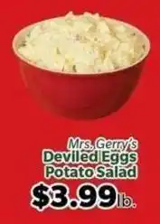 Living Fresh Market Mrs. Gerry's Deviled Eggs Potato Salad offer