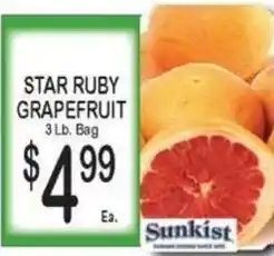 Foodland Sunkist star ruby grapefruit offer