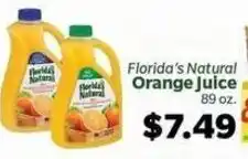 Living Fresh Market Florida's Natural Orange Juice offer