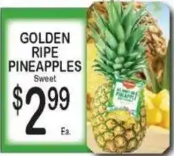 Foodland Golden ripe pineapples offer