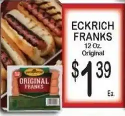 Foodland Eckrich original franks offer