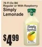 SuperFresh Simply Lemonade offer