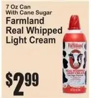 SuperFresh Farmland real whipped light cream offer