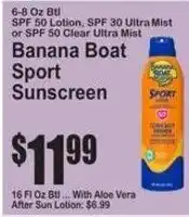 SuperFresh Banana Boat Sport Sunscreen offer