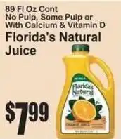 SuperFresh Florida's Natural Juice offer
