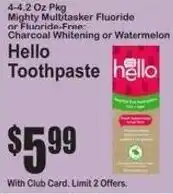 SuperFresh Hello toothpaste offer