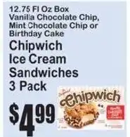 SuperFresh Chipwich ice cream sandwiches offer