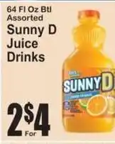 SuperFresh Sunny D juice drinks offer