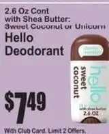 SuperFresh Hello Deodorant offer