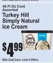 SuperFresh Turkey Hill Simply Natural Ice Cream offer