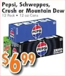 Ideal Food Basket Pepsi, Schweppes, Crush or Mountain Dew offer