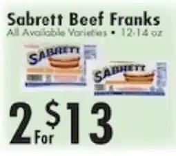 Ideal Food Basket Sabrett Beef Franks offer