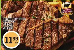 Superlo Foods Certified Angus Beef T-Bone Steaks offer