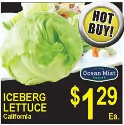 Foodland Ocean Mist Farms Iceberg Lettuce offer