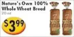 Ideal Food Basket Nature's Own 100% Whole Wheat Bread offer