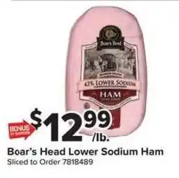 Giant Food Boar's Head Lower Sodium Ham offer