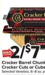 Giant Food Cracker Barrel Chunky Cracker Cuts or Cubes offer