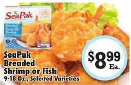 Superlo Foods Seapak breaded shrimp or fish offer