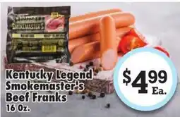 Superlo Foods Kentucky Legend Smokemaster's Beef Franks offer