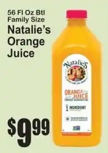 SuperFresh Natalie's orange juice offer