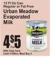 SuperFresh Urban Meadow Evaporated Milk offer