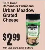 SuperFresh Urban Meadow Grated Cheese offer
