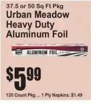 SuperFresh Urban Meadow heavy duty aluminum foil offer