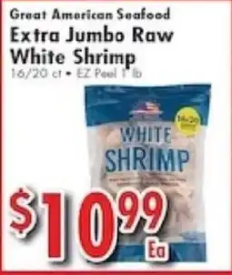 Ideal Food Basket Great American Seafood extra jumbo raw white shrimp offer