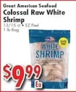 Ideal Food Basket Great American Seafood colossal raw white shrimp offer