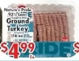 Ideal Food Basket Nature's Pride ground turkey offer
