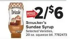 Giant Food Smucker's Sundae Syrup offer