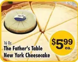 Superlo Foods The Father's Table New York Cheesecake offer