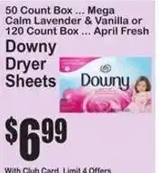 SuperFresh Downy dryer sheets offer