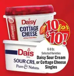Superlo Foods Daisy Sour Cream or Cottage Cheese Singles offer