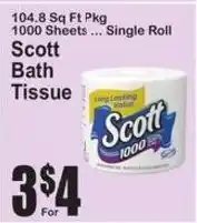 SuperFresh Scott bath tissue offer