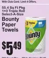 SuperFresh Bounty paper towels offer