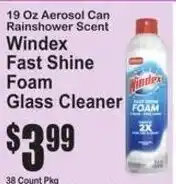 SuperFresh Windex fast shine foam glass cleaner offer