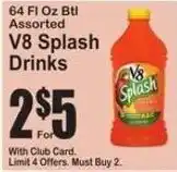 SuperFresh V8 Splash Drinks offer
