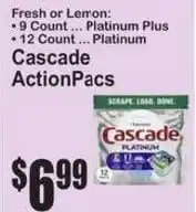 SuperFresh Cascade Platinum ActionPacs offer
