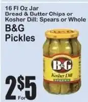 SuperFresh B&G Bread & Dutter Chips or Kosher Dill Pickles offer