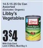 SuperFresh Libby's Vegetables offer