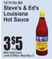 SuperFresh Steve's & Ed's Louisiana Hot Sauce offer