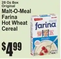 SuperFresh Malt-O-Meal Farina Hot Wheat Cereal offer