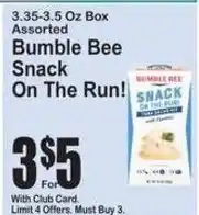 SuperFresh Bumble Bee Snack On The Run! offer