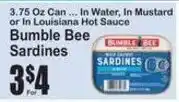 SuperFresh Bumble Bee Sardines offer