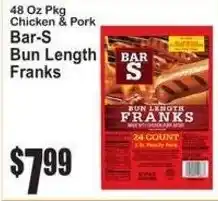 SuperFresh Bar-S bun length franks offer